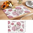thumbnail image 6 of Pink Flower Placemats Set of 1, Watercolor Floral Green Leaf Plant Country Non-Slip Place Mats Washable Table Mats for Kitchen Dining Table Decorations Indoor/Outdoor, 6 of 9