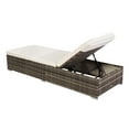 thumbnail image 4 of Ktaxon Outdoor Wicker Chaise Chair, Modern Rattan Sunbed with Cushion for Indoor & Outdoor, Gray, 4 of 8