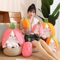 thumbnail image 2 of Hweilai Creative Funny Doll Carrot Rabbit Plush Toy carrot 25cm, 2 of 5