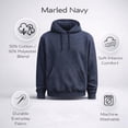 thumbnail image 5 of BILLIONHATS 24 Pack Wholesale Hoodie Sweatshirts, Men's Women's Unisex Hoodies Cotton Blend, Bulk Adults Sweatshirt, Homeless Donation (Marled Navy and Royal Blue, Small), 5 of 7