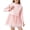 Pink, variant on Little Girls Long Sleeve Sparkly Dress Cute Tutu Dress Princess Toddler Baby Girls Long Sleeve Cotton Dress Solid Tops