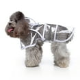 thumbnail image 5 of HOOWIFFY Pet Dog Reflective Rainwear White Waterproof Jumpsuit for Night Safety 2Pcs, 5 of 6