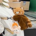 thumbnail image 2 of Adorable Raccoon Plush Backpack for Autumn Winter: New Fashionable Stuffed Animal Shoulder Crossbody Bag, Perfect Birthday Gift - Dark Brown, Small Size (27cm Height, 36g Weight), 2 of 6