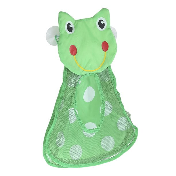 Barley33 Little Duck Little Frog Shape Storage Bag Baby Shower Bath Toys Storage Mesh with Strong Suction Cups Net Bag Organizer 