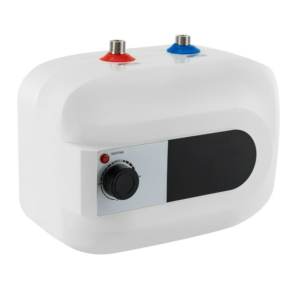 6L/1.6 Gallons Tank Electric Water Heater,1.5KW 110V Compact Instant Hot Water Heater Under Sink Water Heating Machine for RV Trailer Bathroom Kitchen White
