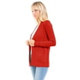 thumbnail image 6 of Made by Olivia Women's Open Front Long Sleeve Classic Knit Cardigan, 6 of 7