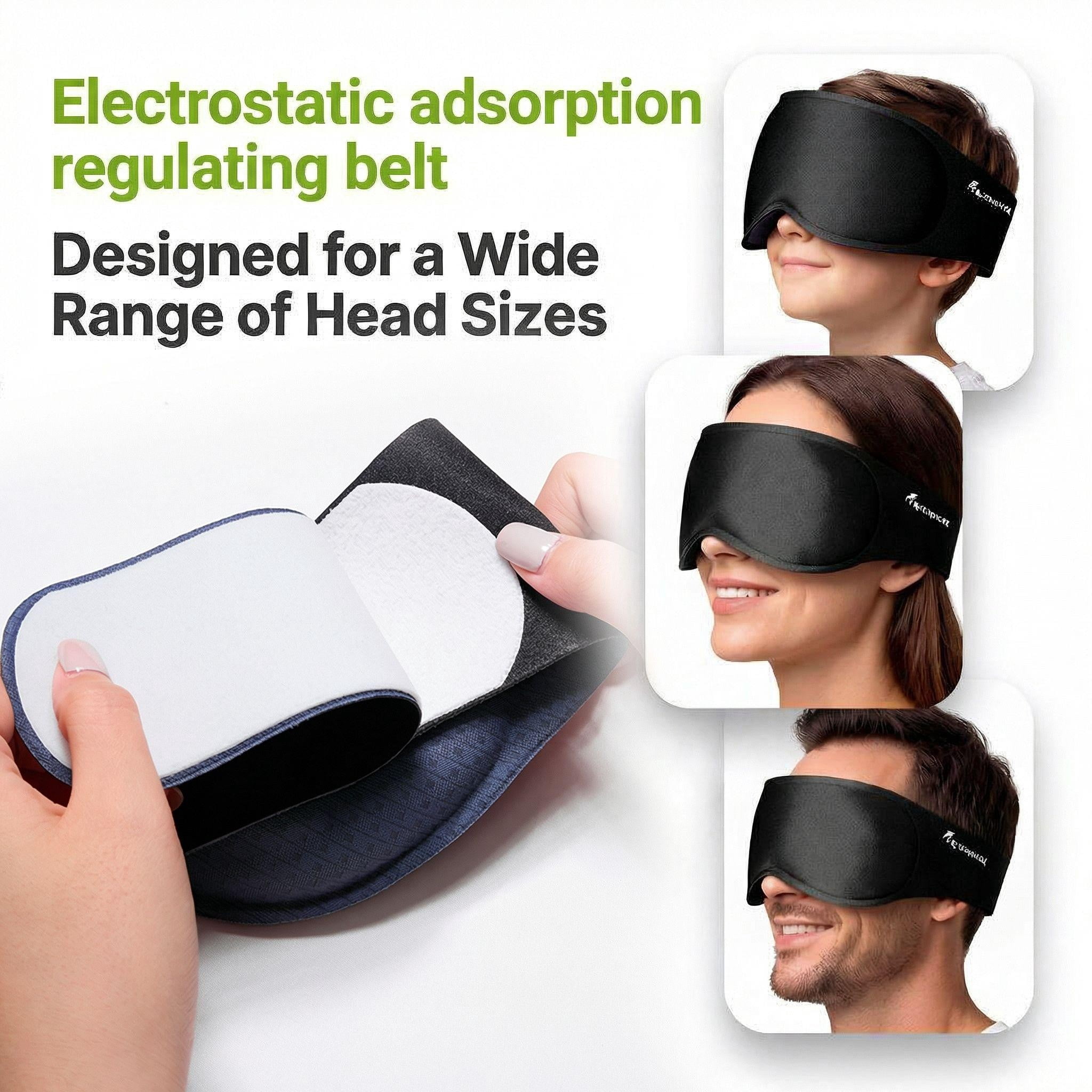 Weighted Sleep Mask, Blackout Eye Cover for Sleeping, 3D Contoured Lash-Friendly Design, Soft Memory Foam Padding, Full Coverage Strap for Side Sleepers, Office Nap, Travel, for Women and Men