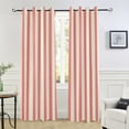 thumbnail image 5 of Blackout Curtains Window Curtain for Bedroom Living Room 1 Panel 82"x42" Pale Red and Off-white Striped, 5 of 8