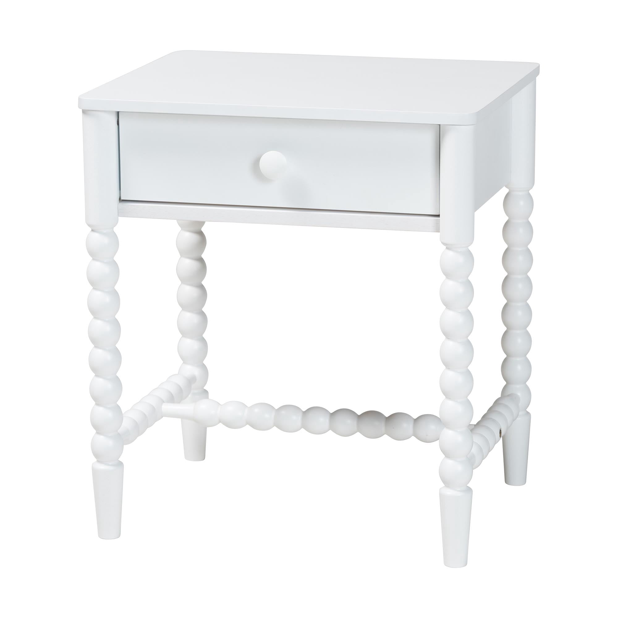 Baxton Studio Brantley Modern Farmhouse Bedroom Set, King, 4-Piece, White
