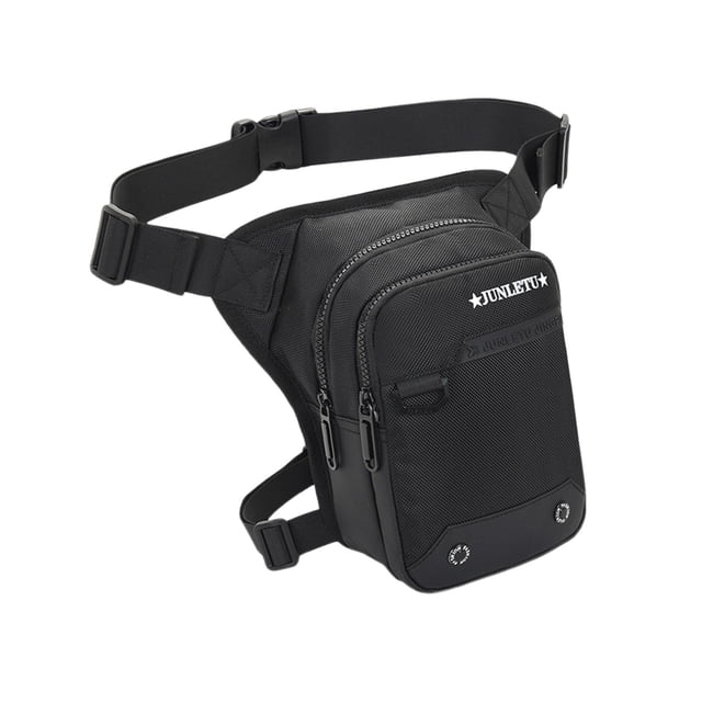 Riñonera para pierna, riñonera, bolsa ligera para hombre y mujer, cangurera de cintura/muslo. Negro