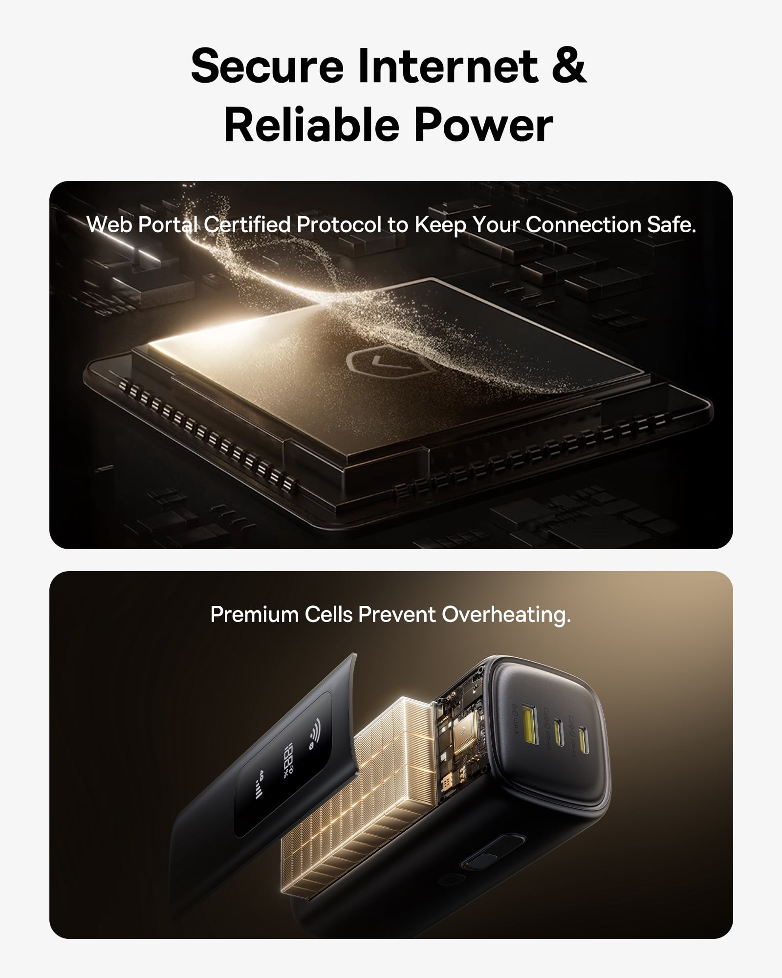 Baseus 4G LTE Mobile Hotspot & 20000mAh 67W Power Bank 2-in-1, Portable WiFi for Travel in 150+ Countries, No SIM Card, No Contract, 10 Devices, Worldwide Hotspot Router