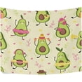 thumbnail image 2 of Funny Avocado Tapestry Wall Hanging Tapestries Happy Colorful Hippie Psychedelic Art Polyester Carpet Wall Decorative for Living Room Bedroom 80x60inch, 2 of 7