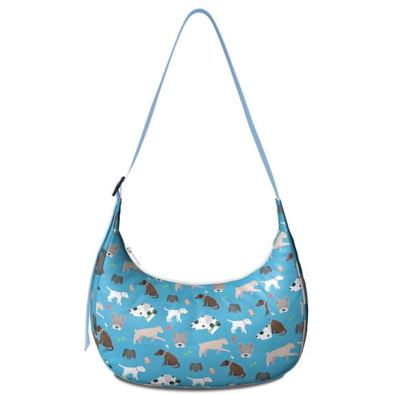 Dog Paw Print Crossbody Bag for Women – Cute Puppy Pattern, Adjustable Strap, Artistic Watercolor Design, Ideal for Dog Lovers and Pet Enthusiasts