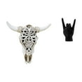thumbnail image 1 of Escultura de pared de resina con cabeza de , decoración de pared, estatua con gesto de roca, figuritas de adorno, adecuada para regalar, decoració, 1 of 8
