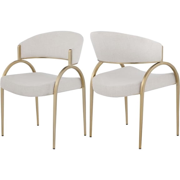 Meridian Furniture Privet Beige Dining Chair (Set of 2)