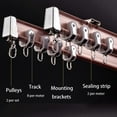 thumbnail image 3 of Double Rail Curtain Tracks, Flexible and Bendable Curtain Rail, Ceiling Mount for Living Room Bathroom Bedroom, 3 of 7