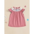 thumbnail image 2 of Okbabeha Toddler Baby Girl 4th of July Outfits Infant Ruffle USA Flag Fourth of July Dress Summer Independence Day Clothes, 2 of 7