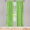 thumbnail image 3 of Ambesonne Lime Green Curtains, Simple Geometrical, Pair of 28"x95", Almond Green, 3 of 5