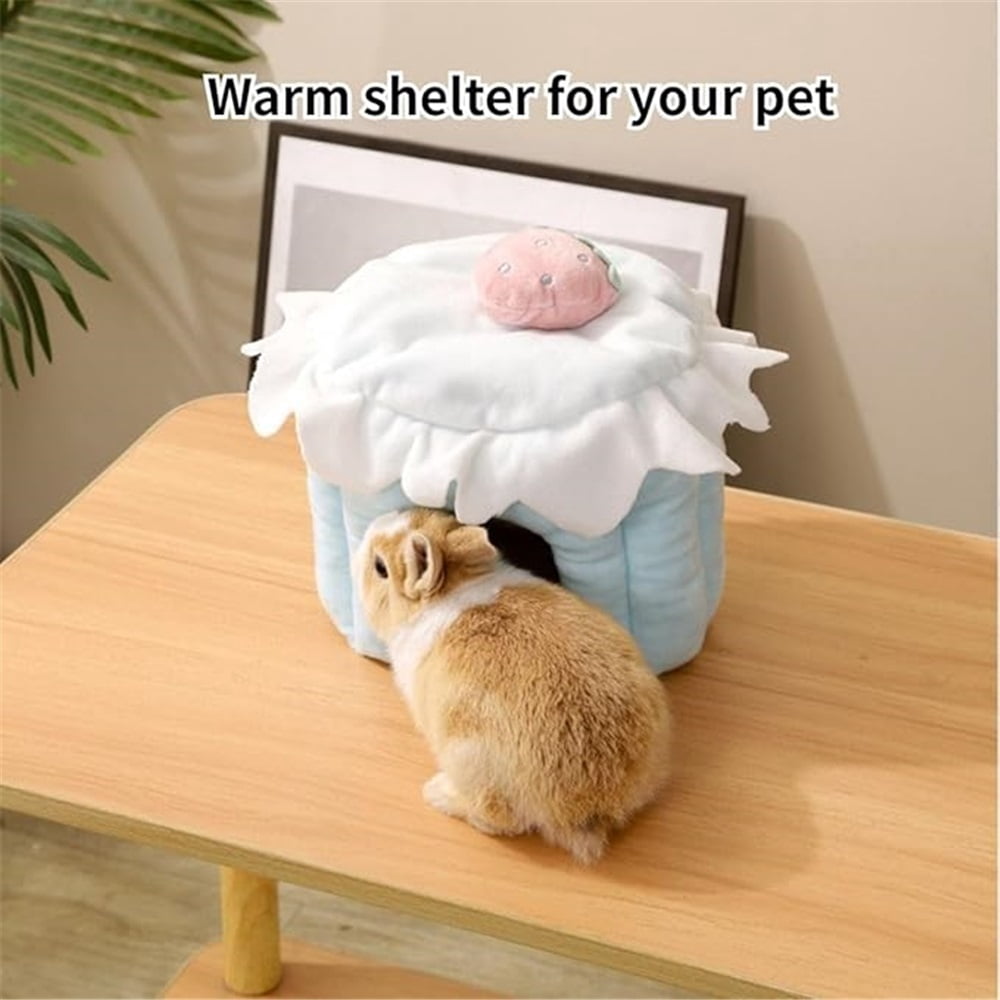 Cake Shaped Guinea Pig Tunnel, Rabbit Tunnel, Guinea Pig Cage Accessories for Bunny, Hamster, Chinchilla, Ferret, Rabbit and Other Small Pets (Blue,S)