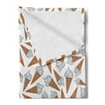 thumbnail image 2 of Sweets Soft Flannel Fleece Blanket, Takeaway Vanilla Ice Cream Gelato Background Yummy Desert Scoop Image Print, Cozy Plush for Indoor and Outdoor Use, 50" x 70", Pearl Pale Caramel, by Ambesonne, 2 of 5