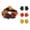 D, variant on Maple Leaf Candle Wreath Ring, Autumn Fall Harvest Table Centerpiece, 9.8 Inch