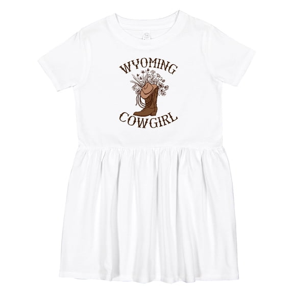 Inktastic Wyoming Cowgirl Western Rodeo Girls Toddler Dress