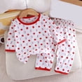 thumbnail image 2 of Gubotare Pajama Set for Girls Baby Boys Girls Pajama Set Kids Cute Toddler Snug Fit Pattern Design Pjs Sleepwear 5T 6T (Watermelon Red,5-6 Years), 2 of 3