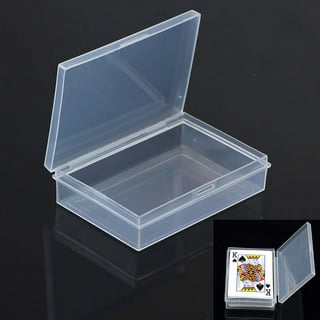 APACALI 24pcs Playing Card Case Clear Plastic Gaming Game Card Holder Organizer, Snaps Closed Clear Card Box Small Hard Plastic Card Sto