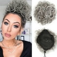 thumbnail image 2 of Synthetic Fibre Big Bun Hairpiece Heat Resistant Washable and Reusable Updos Hair Extension for Women Quick Hair Change, 2 of 8