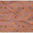 thumbnail image 4 of oneOone Organic Cotton Poplin Twill Fabric Leaves & Orange Fruit Printed Fabric 1 Yard 42 Inch Wide, 4 of 4