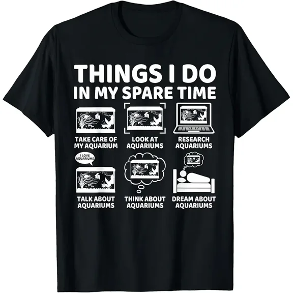 Things I Do in My Spare Time Funny Fish Aquarium Lover T-Shirt