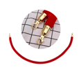 thumbnail image 5 of Crowd Control Rope Barrier Rope Heavy Duty Industrial Hook Mirror Polished Self-Closing Buckle Velvet Cord 60 Inches, 5 of 6