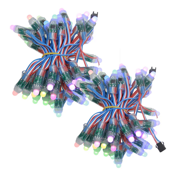 "100 Led Rgb Pixel Impermeable Ip67 15mm 5v Ws2811 Tira Led Rgb Malubero, Multicolor "
