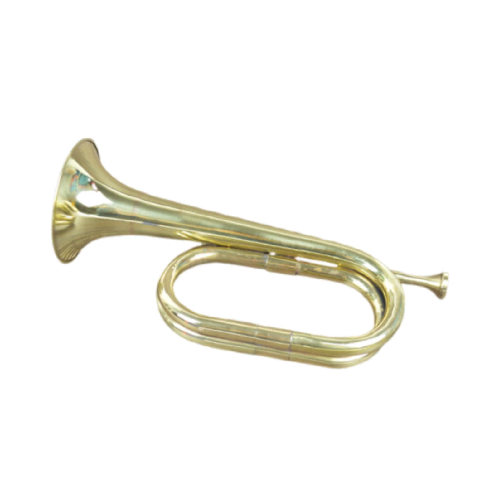JWQFBC Trumpet Bugle Brass Instrument Blowing Gold Gilded Copper Retro Cavalry Trumpet