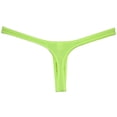 thumbnail image 2 of Botmois Sexy Men's Ice Silk Bikini Thong Underwear Jockstrap G-string Micro Posing Hipster Lingerie AppleGreen XL, 2 of 3