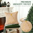 thumbnail image 4 of Cinvoph 18"x18" Christmas Pillow Covers Xmas Decorations, Velvet Christmas Tree Throw Cushion Cases Winter New Year Decor for Sofa Bed Living Room Decor, Beige, 4 of 6