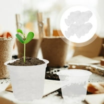 HONMEET Small Nursery Pots Plastic Transparent 12Pack