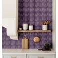 thumbnail image 7 of S4Sassy Mosaic Tile Pattern Wallpaper - Purple Wall Covering, 25" X 60" Self-Adhesive Plain Vinyl Wall Paper, Walls Wrap, Modern Minimalist Wallpaper For Office, Bedroom, Workspaces, 7 of 7