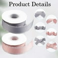 thumbnail image 5 of 20 Yards 2 Rolls Silver Edge Frayed Ribbon Grosgrain Metallic Fringe Tassel Fabric Gray Pink Polyester Ribbons Bulk with Spool, 5 of 5