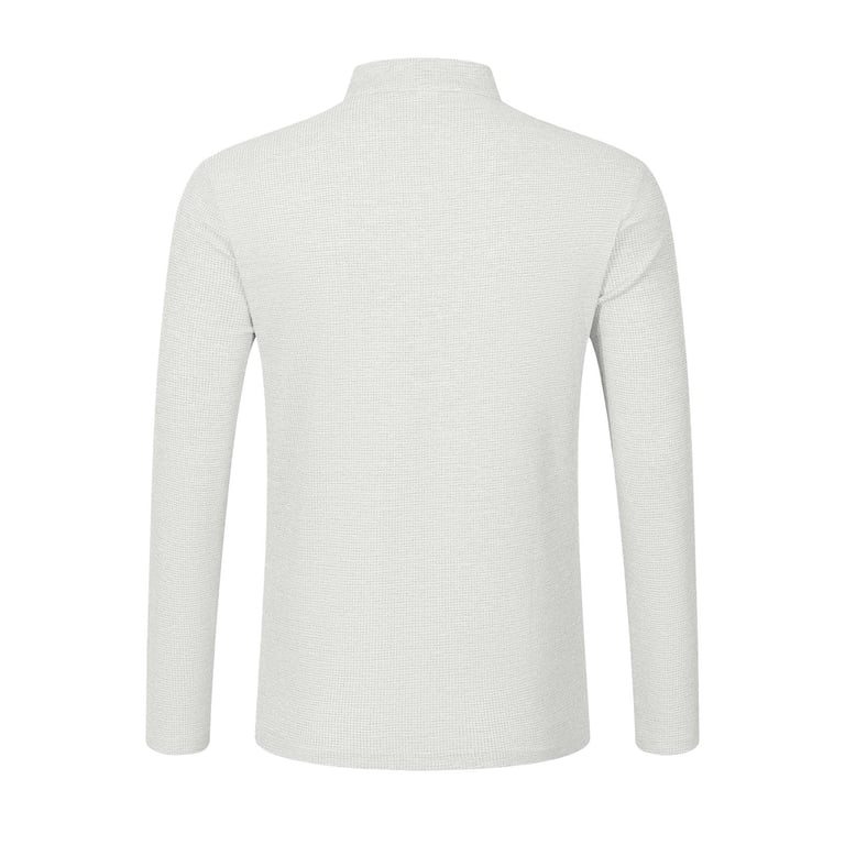 WRKEKC Mens Long Sleeve Shirts Casual Trendy Solid Color Long