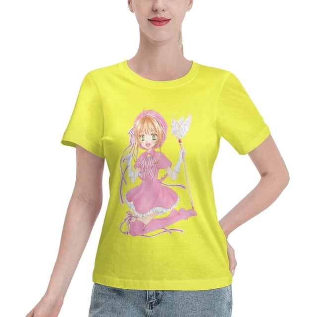 T-Shirt Basique à Manches Courtes pour Femme Cardinal Sakura