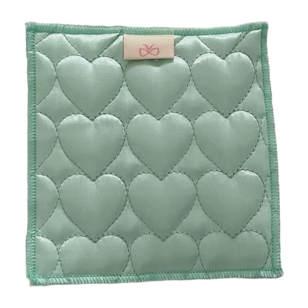 Posavasos acolchado con absorción de calor, almohadilla aislante decorativa para vasos de vidrio Verde