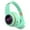 Green#4, variant on Bluetooth Headphones with LED Lights, Wireless Over-Ear Headphones with 40mm Drivers, HiFi Stereo Sound, Bluetooth 5.3, Foldable Design, 10-Hour Playtime, Type-C Charging - White/Pink/Green/Blue