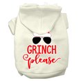 thumbnail image 4 of Christmas Pet Dog  Cat Hoodie Screen Printed, "Grinch Please", 4 of 10