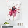 thumbnail image 1 of Watercolor Tapestry, Summer Wildflower Blowing in the Wind Red Spotted Background Nature Inspired, Fabric Wall Hanging Decor for Bedroom Living Room Dorm, 5 Sizes, Pink Black, by Ambesonne, 1 of 1