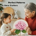 thumbnail image 5 of Hydrangea Flower Easy Stamped Cross Stitch Kits for Beginners with Hoop Simple Patterns 11CT Counted Embroidery Needlepoint Crafts Arts for DIY Enthusiasts and Home Decor 26x26cm, 5 of 8
