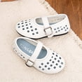 thumbnail image 4 of Viluyesy Girls Mary Jane Sandals Kids Summer Hollow Out Closed Toe Adjustable Strap Shoes White Size 11.5 Little Kids, 4 of 7
