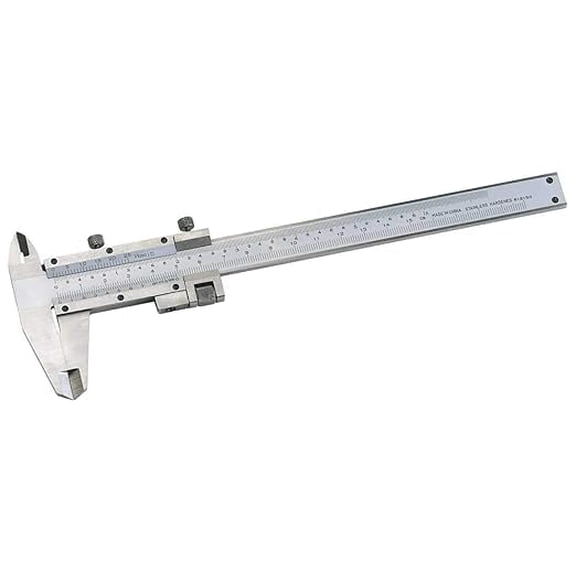 Corceptive Vernier Caliper 0150mm / 6 Inch Precision Measuring Tool, Stainless Steel Manual Caliper with Dual Scale (Metric & Inch), Inside Outside Depth Step Gauge (MN-150)