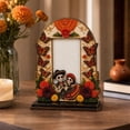 thumbnail image 6 of Dia De Los Muertos Altar Wooden Picture Frames Day of The Dead Decor Dia De Los Muertos Altar Ofrenda Decorations, Sugar Skull Mexican Photo Frame with Stand for Tabletop Style B, 6 of 6