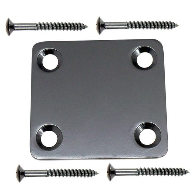 TISHITA Electric Guitar Neck Plate Screw Blackfor ST Guitar Neck Joint